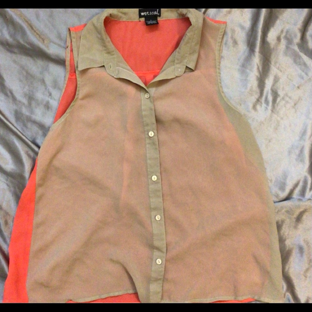 Peach and Tan top